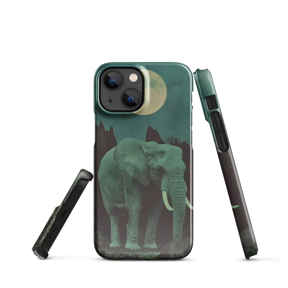 Ethereal Presence: Elephant Under a Full Moon
