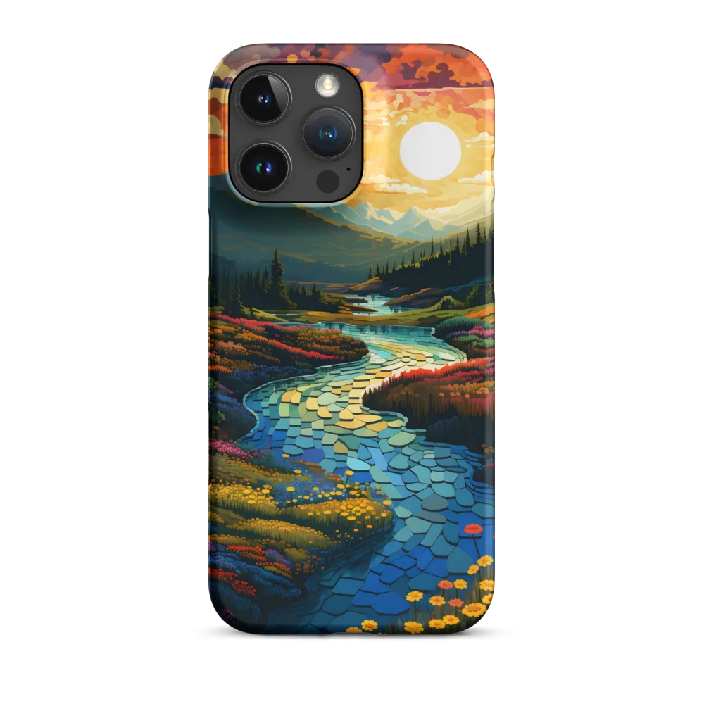 Serenity in Sunset: A Winding River's Embrace | Phone Case |  16 Pro Max | Snap Case | Matte