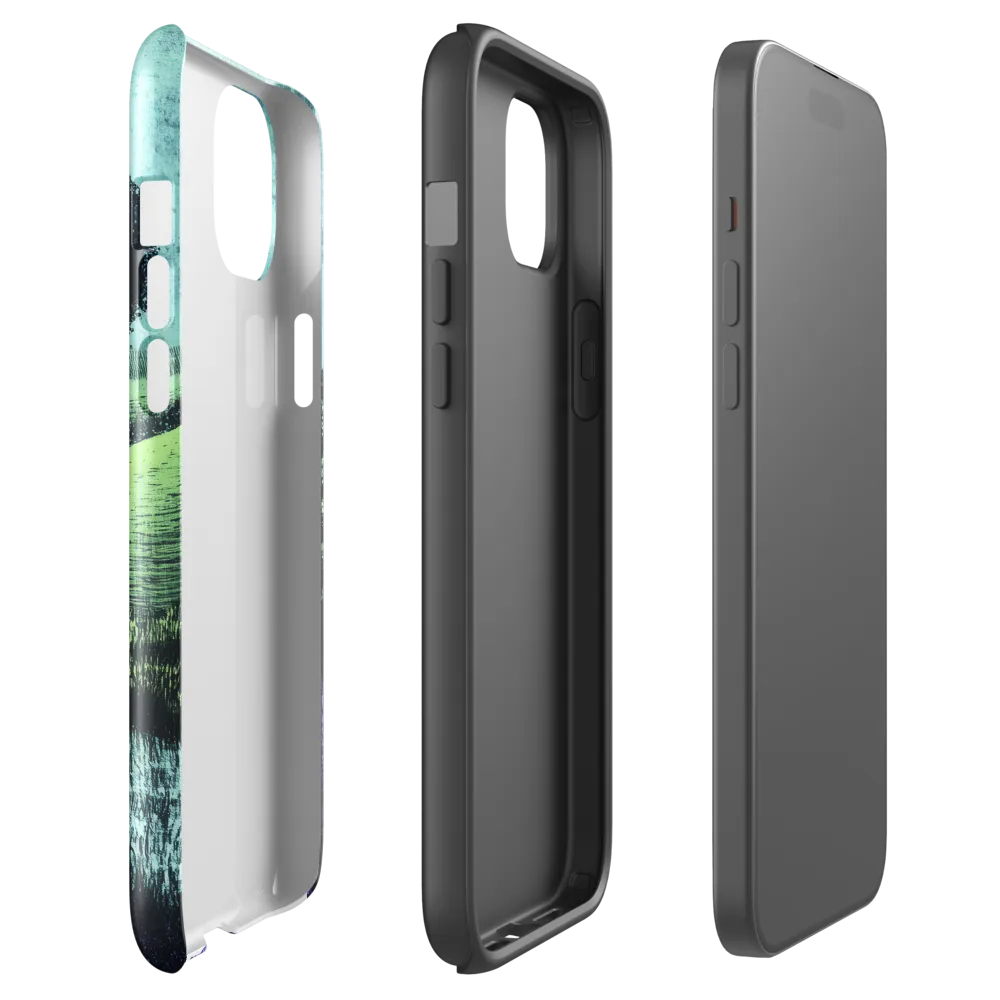 Winding Serenity: A Modern Landscape | Phone Case |  15 Plus | Tough Case | Glossy