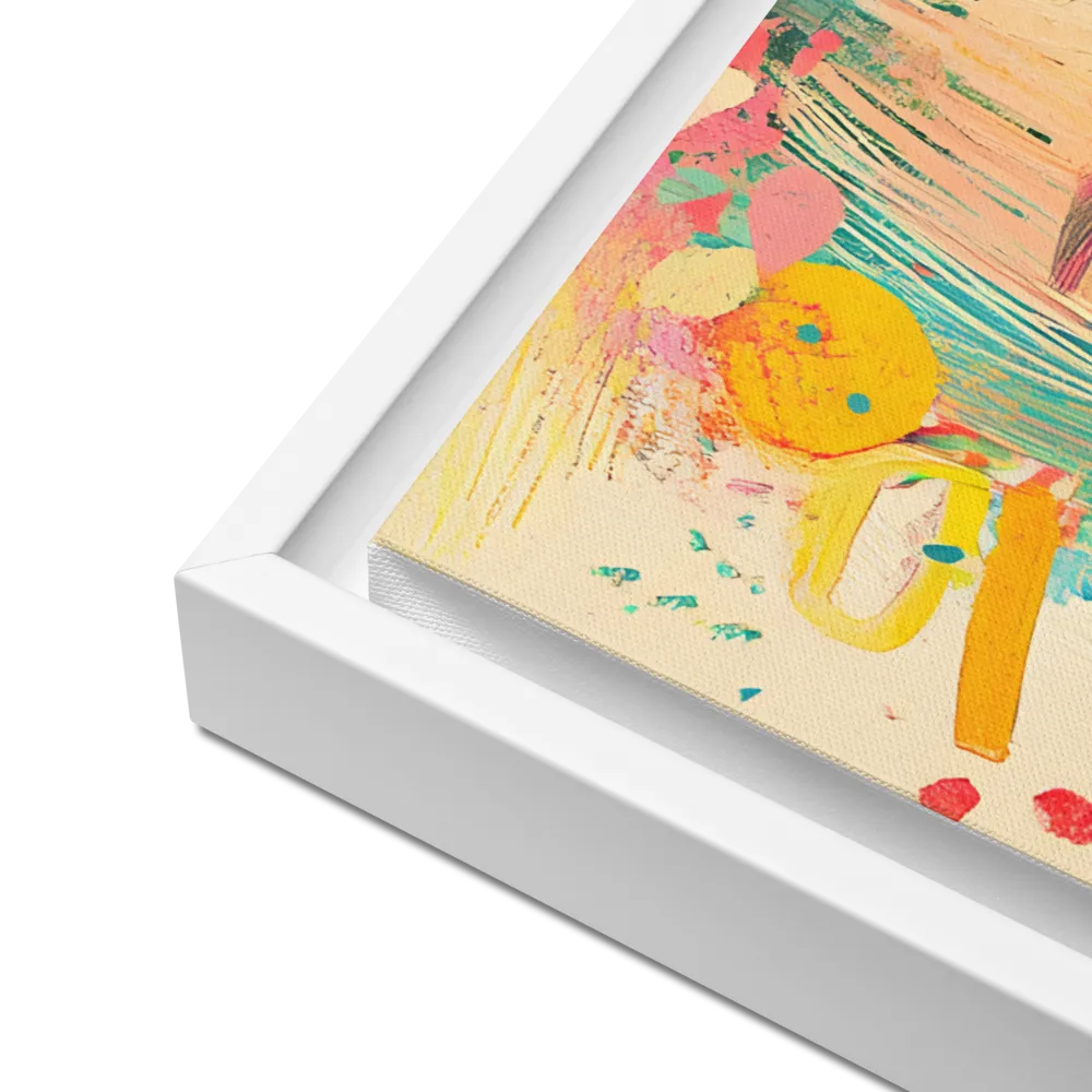 Whimsical Blossom | Canvas with White Frame | 18″×24″