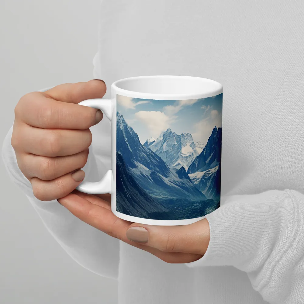 Majestic Serenity: A Landscape of Mountains and Rivers | Mugs | Multiple Sizes & Colors