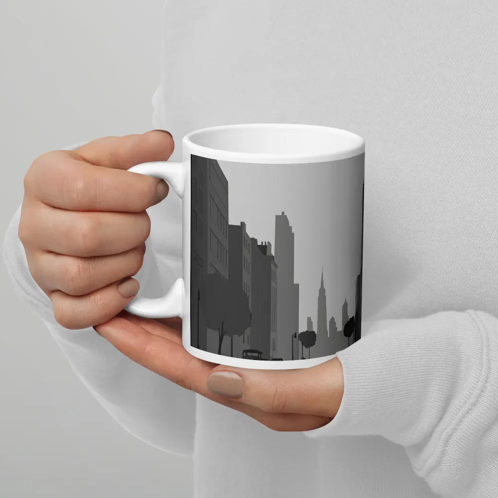 Nostalgic Cityscape | Mug with White inside | 11 oz