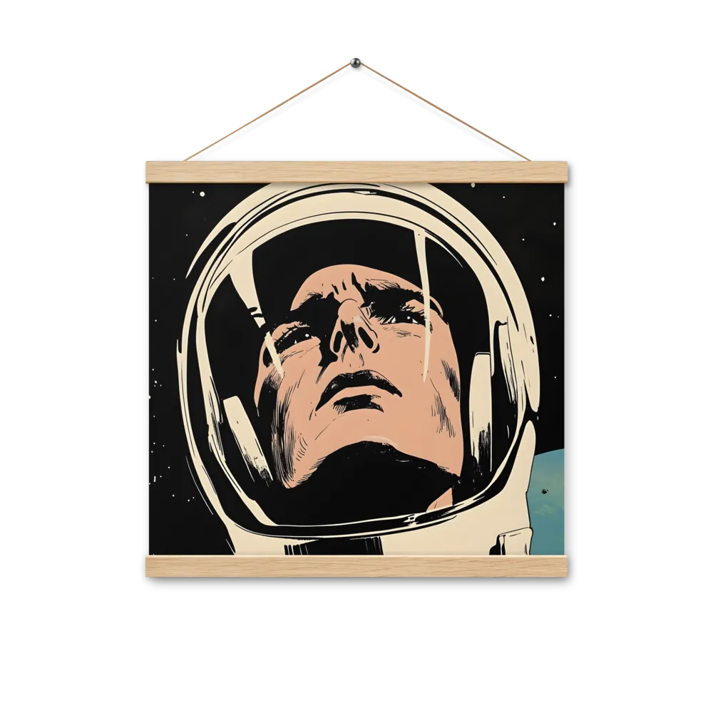 Gaze of the Astronaut | Poster With Oak Wood Hanger | 16″×16″