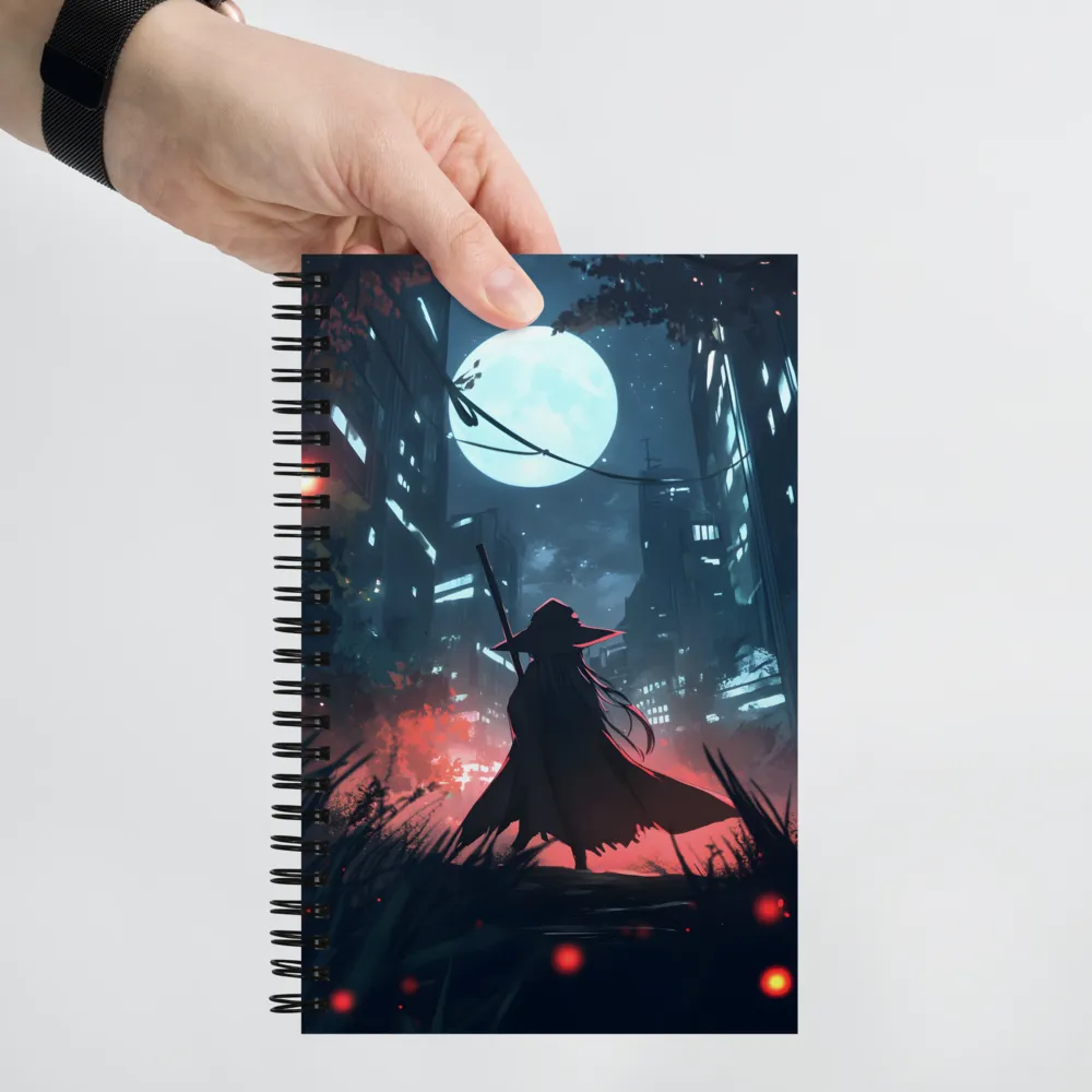 The Enigmatic Witch of the Night City | Spiral Notebook