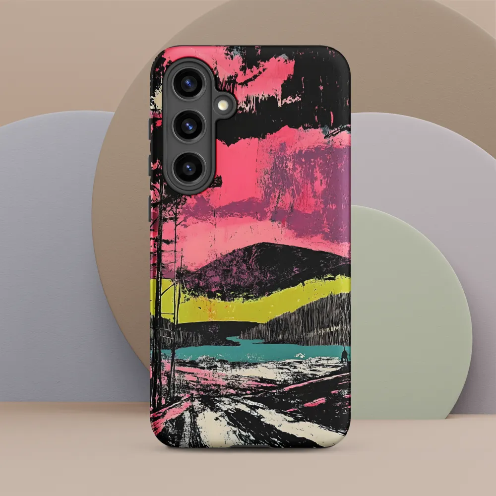 Vibrant Horizons: A Landscape in Contrast | Phone Case |  S24 Plus | Tough Case | Matte