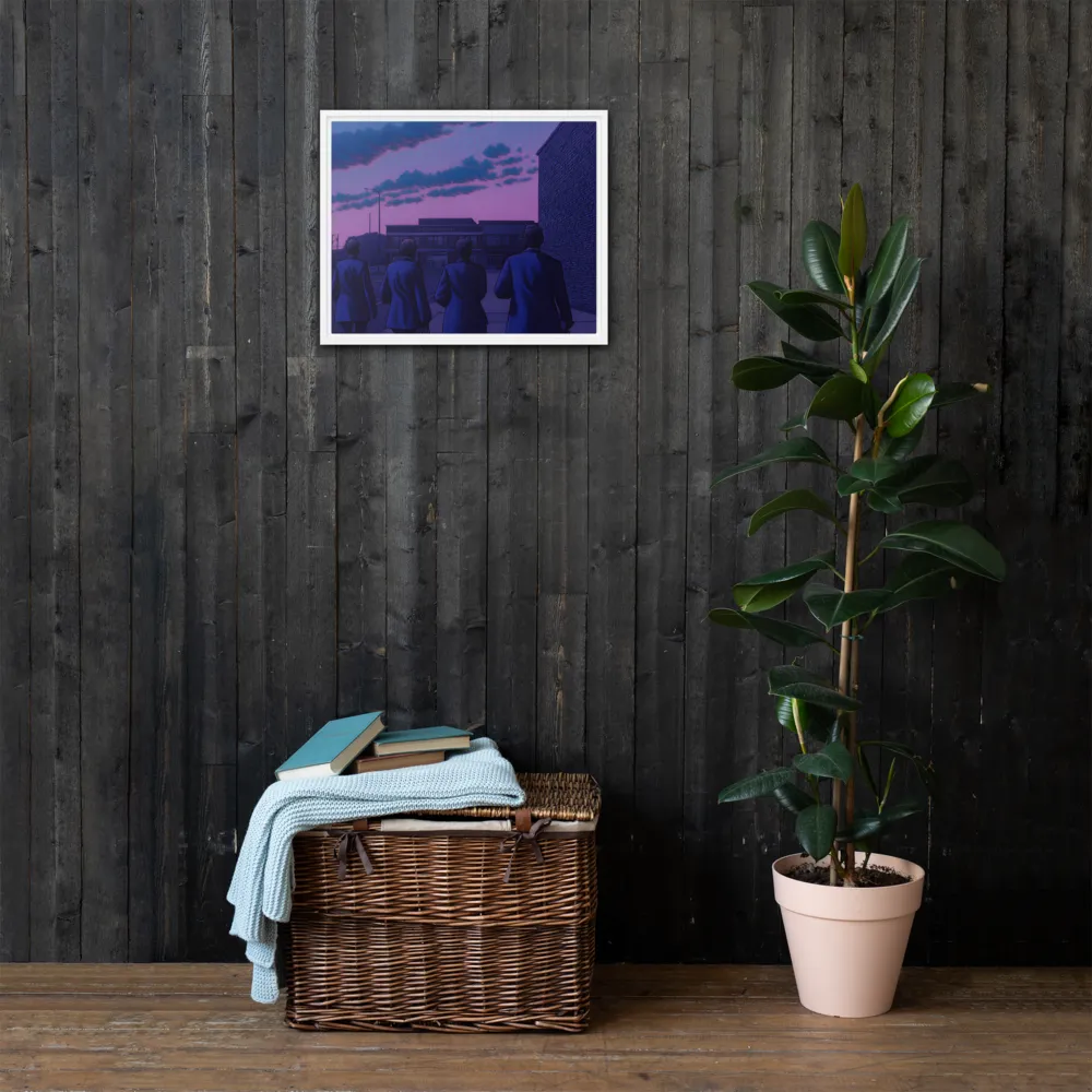The Twilight Stroll | Canvas with White Frame | 16″×20″