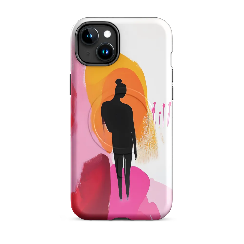 Silhouette in Colorful Abstraction