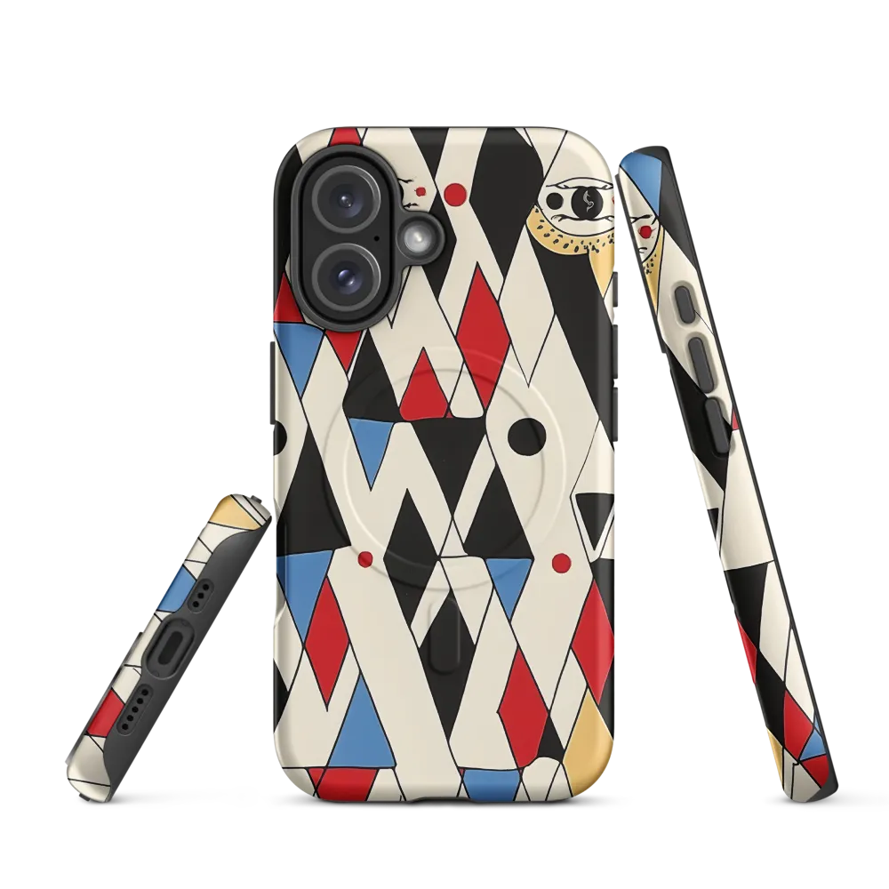 Dynamic Geometric Symphony | Phone Case |  16 | MagSafe® Tough Case | Matte