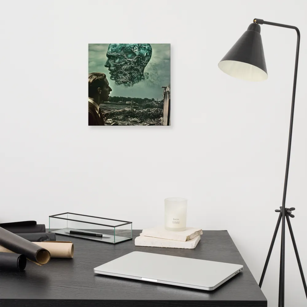 Ethereal Reflections: Identity in a Fragmented World | Canvas | 12″×12″