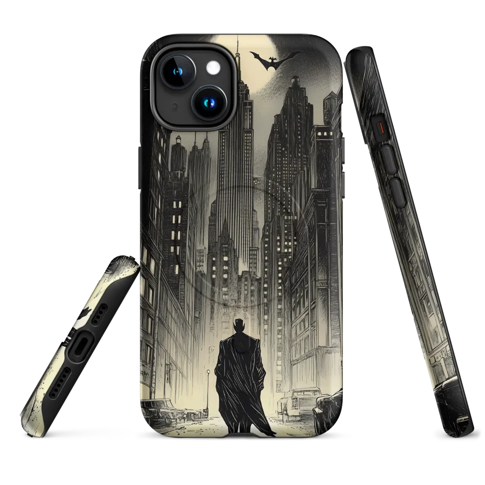 Shadows of the Gotham Night | Phone Case |  15 Plus | MagSafe® Tough Case | Matte