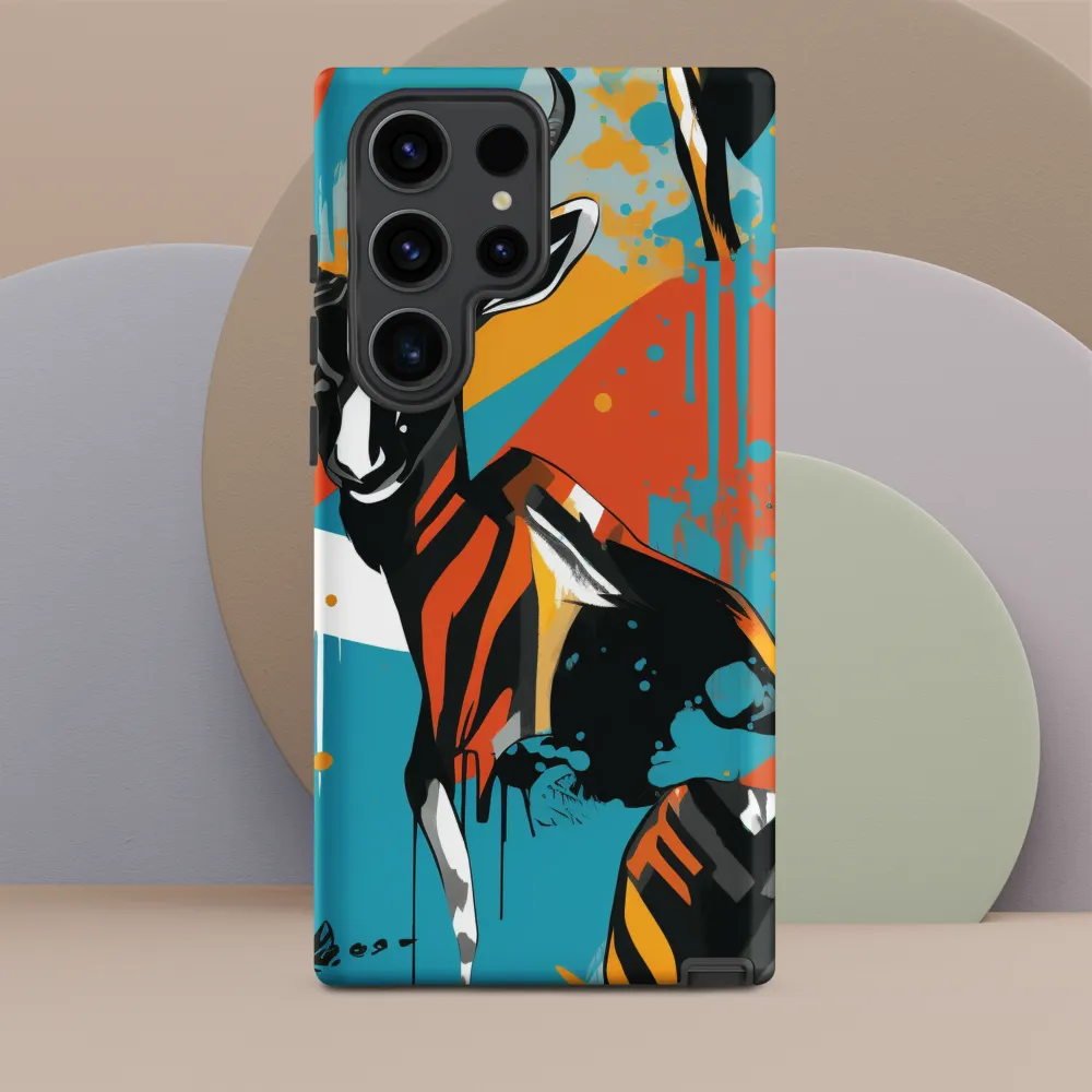 Dynamic Antelope in Vivid Abstract