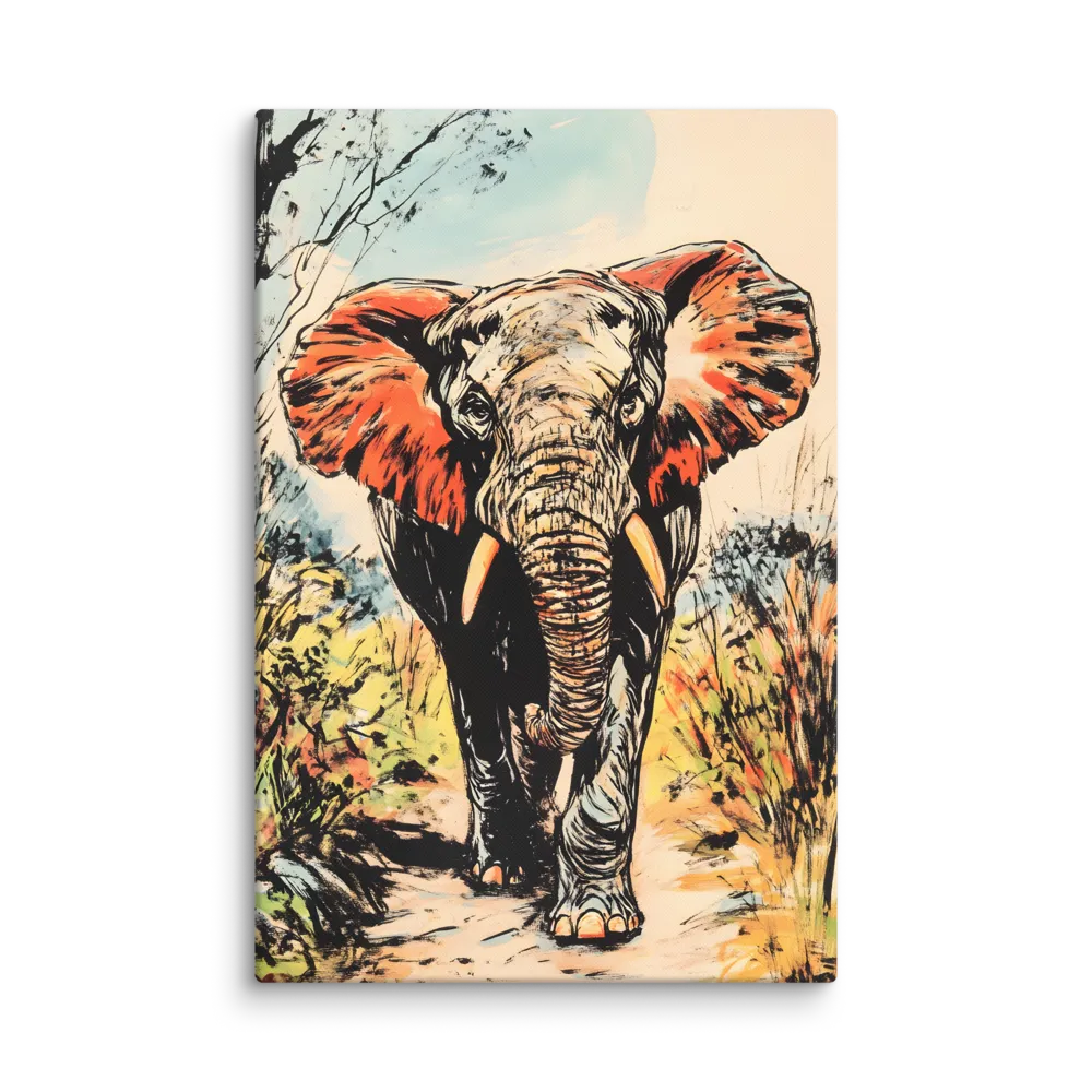 Pathwalker: Elephant in Ink and Orange