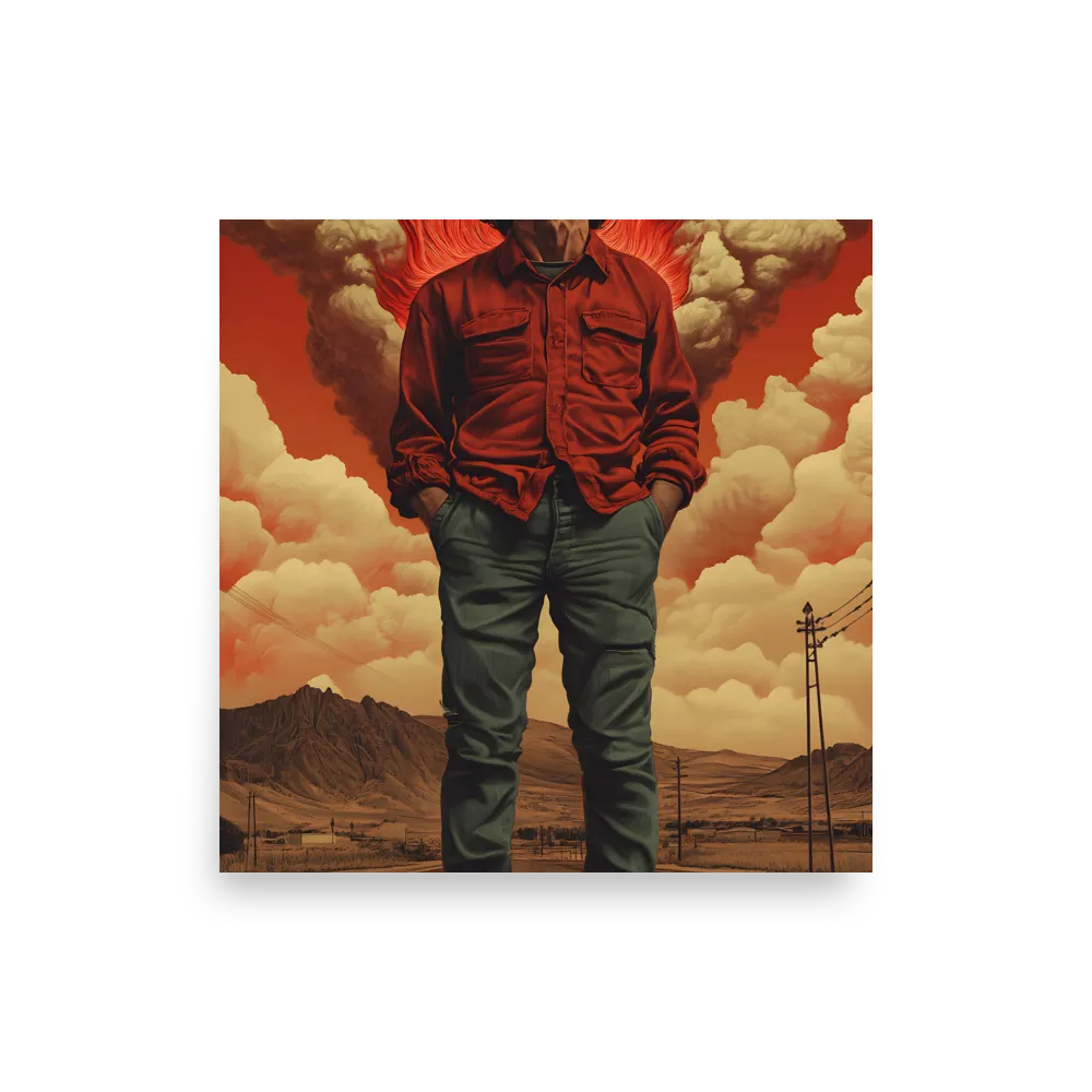 Defiant Spirit in a Surreal Landscape | Poster | 10″×10″