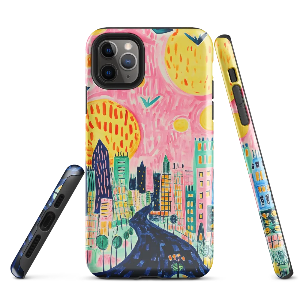 Whimsical Cityscape | Phone Case |  11 Pro Max | Tough Case | Glossy