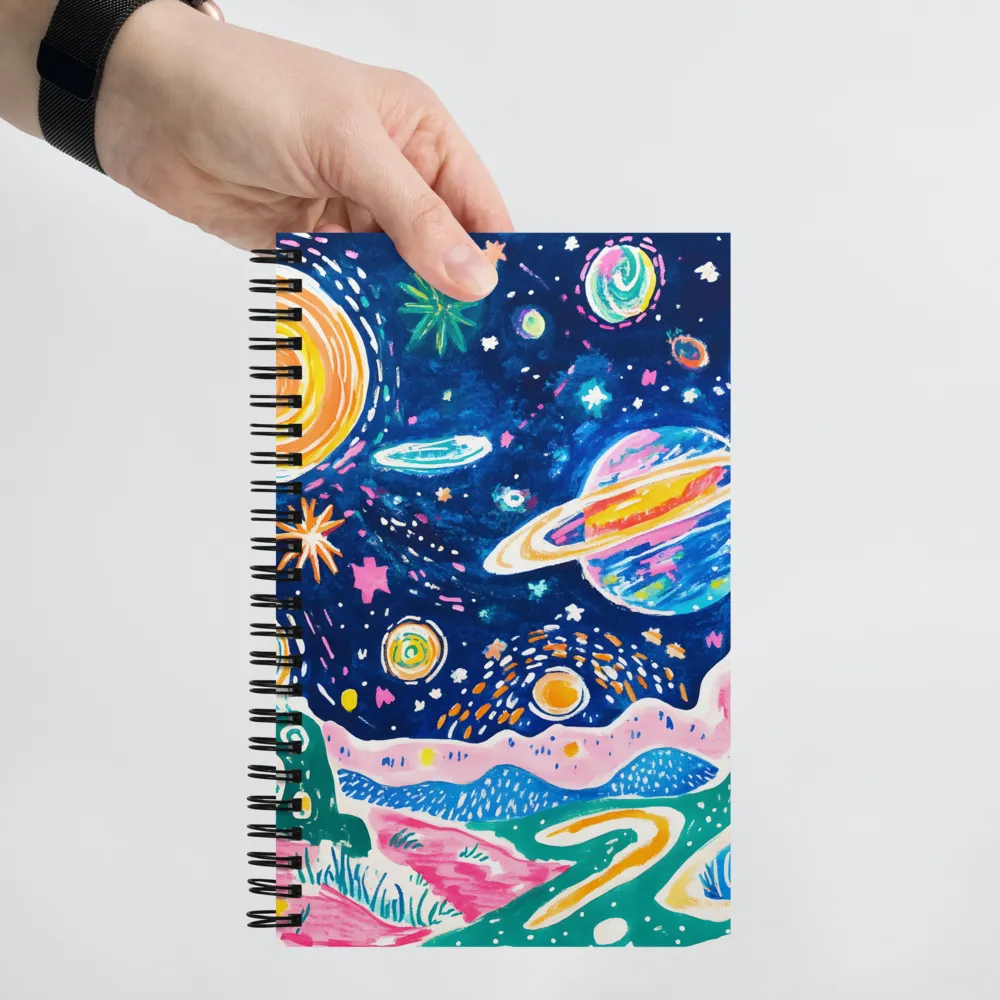 Whimsical Cosmic Landscape | Spiral Notebook