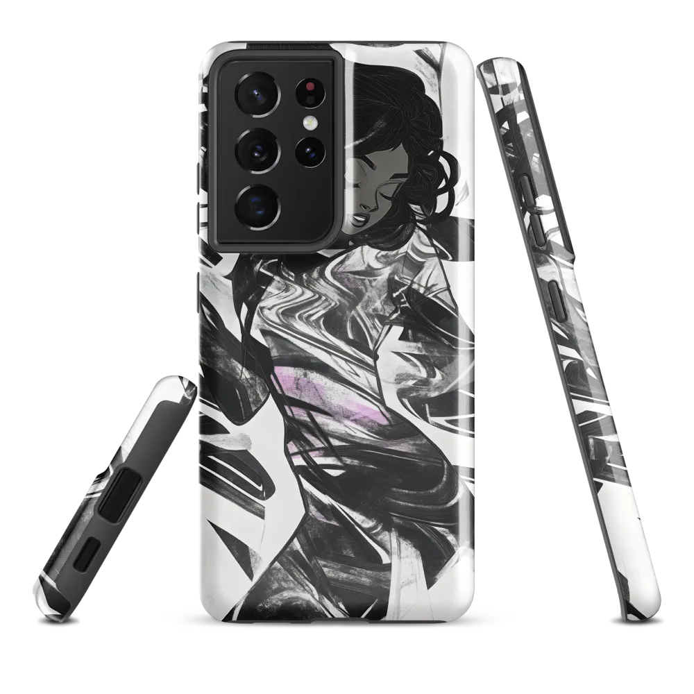 Fluid Grace: The Dance of Shadows | Phone Case |  S21 Ultra | Tough Case | Glossy