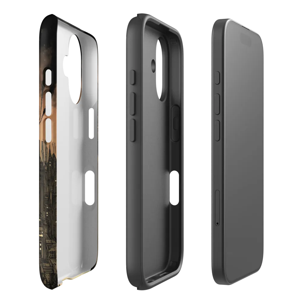 A Contemplative Gaze Over the Futuristic Metropolis | Phone Case |  16 | Tough Case | Matte