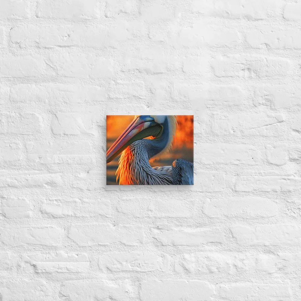 Elegance of the Pelican at Sunset | Canvas | 8″×10″