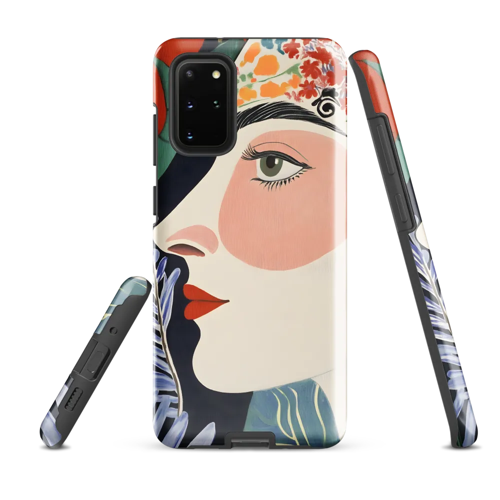 Floral Serenade: A Modern Portrait