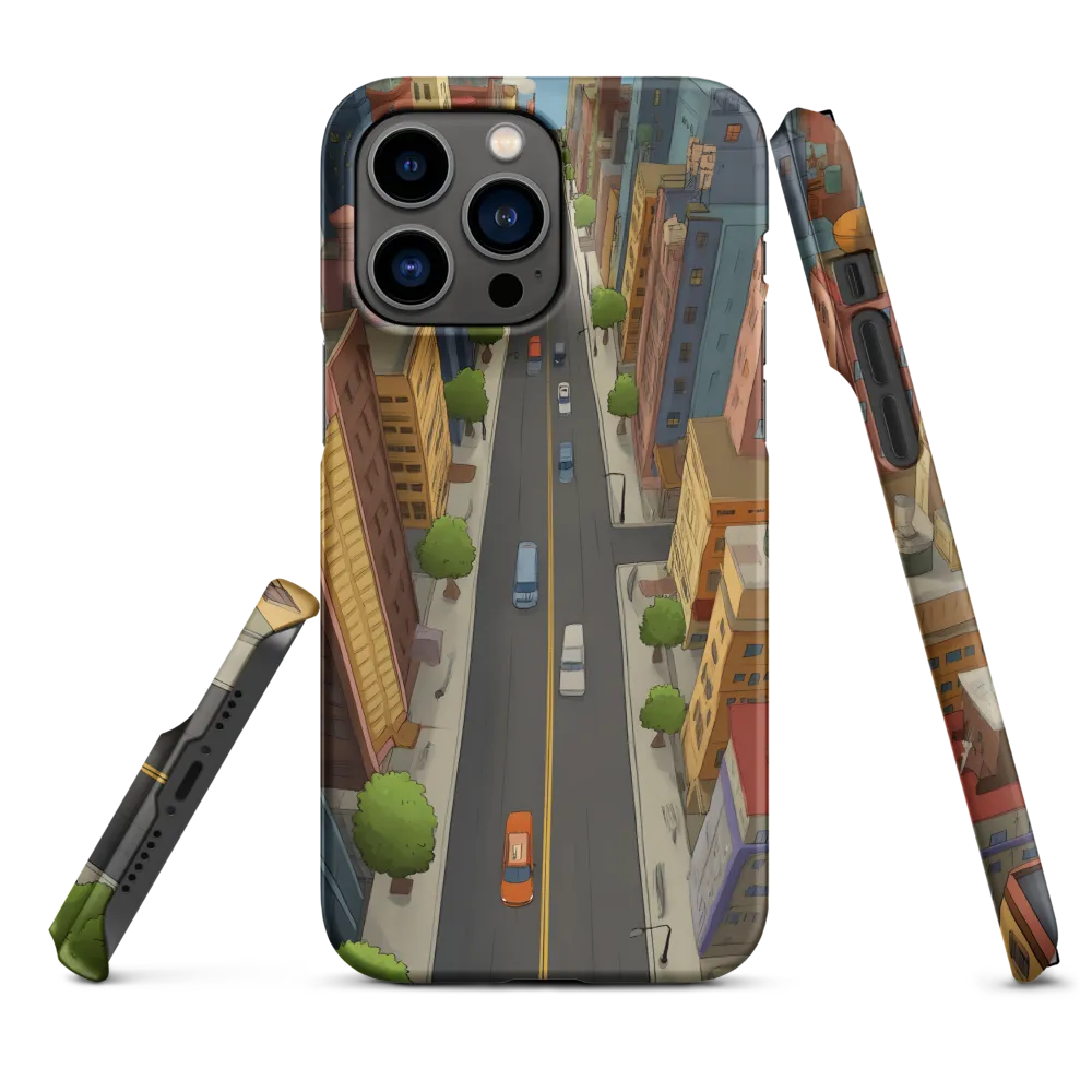 Aerial Whimsy: A Colorful Cityscape | Phone Case |  14 Pro Max | Snap Case | Matte
