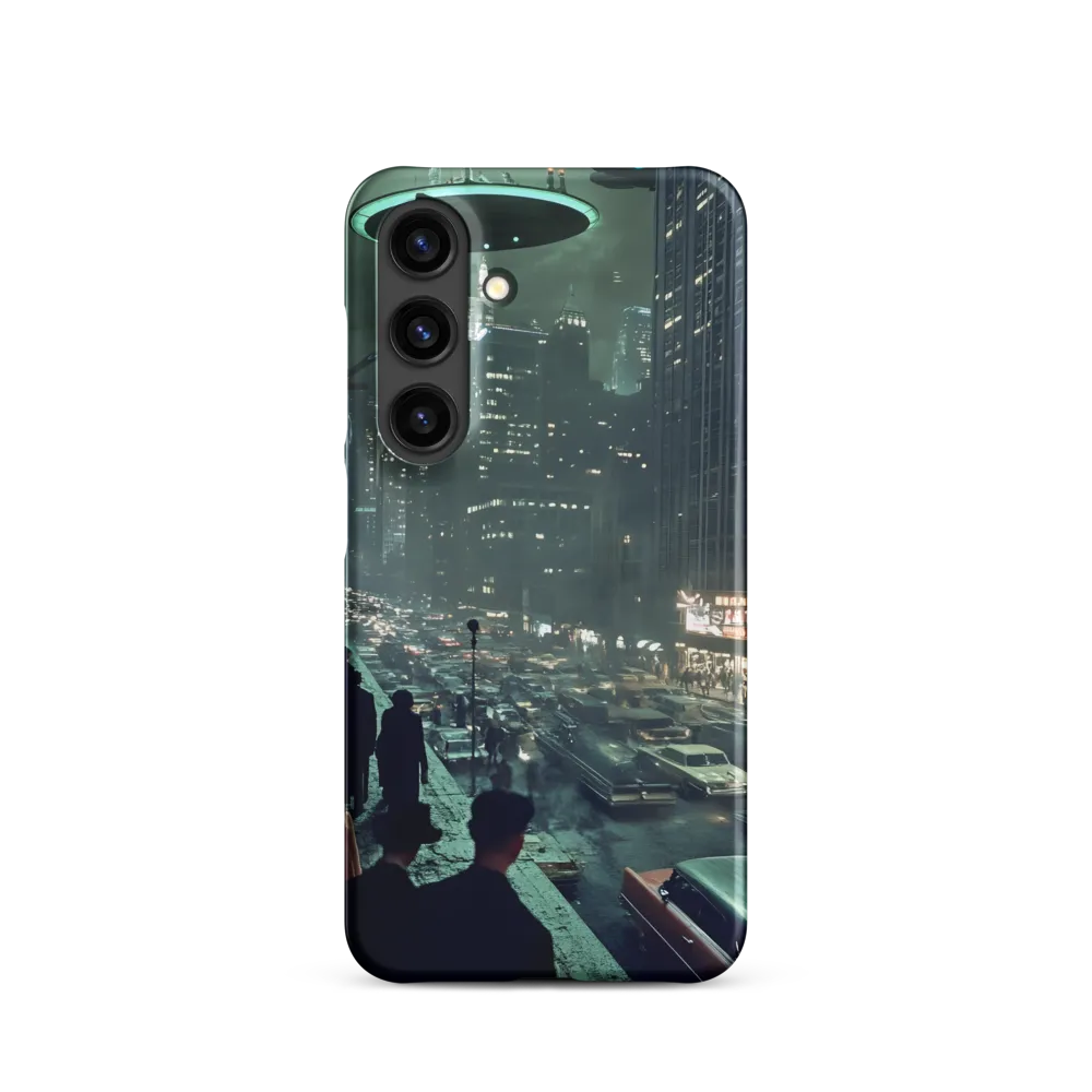 Mysterious Encounters in a Neon City | Phone Case |  S24 | Snap Case | Matte