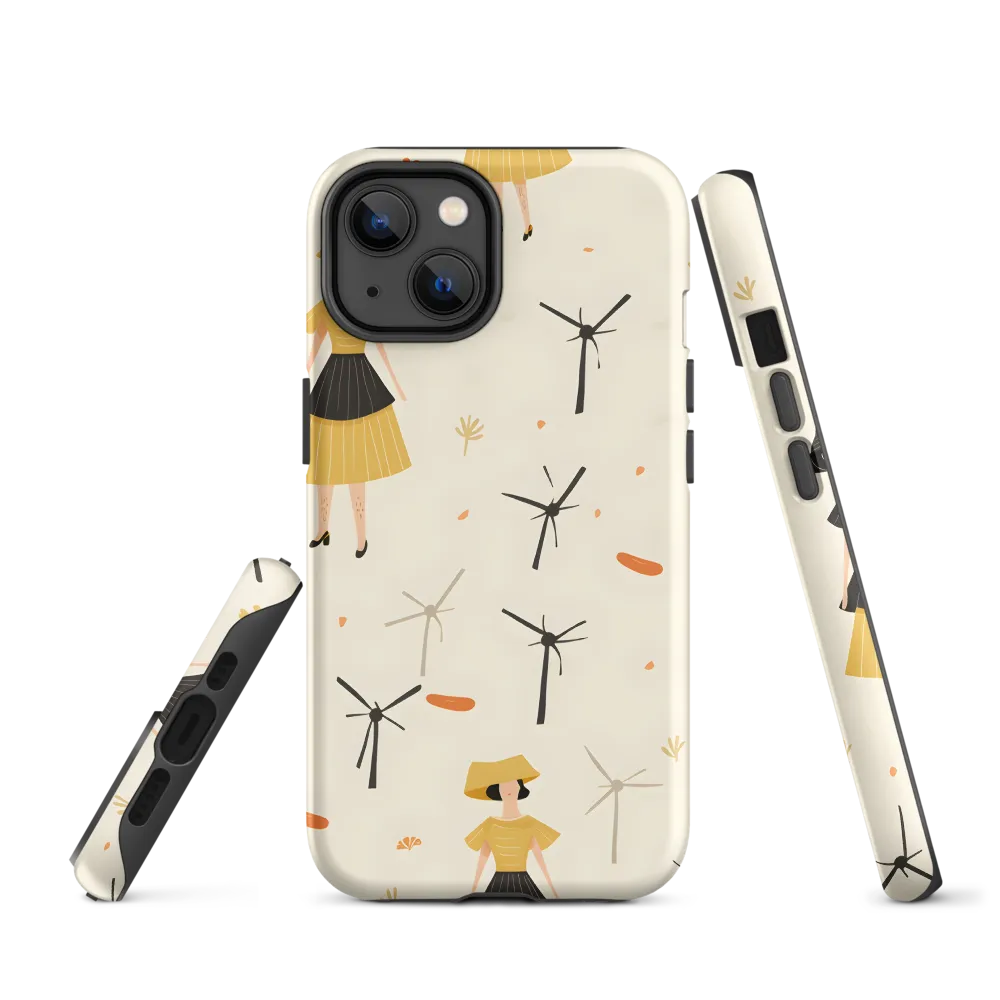 Whimsical Patterns of Nature and Femininity | Phone Case |  14 | Tough Case | Matte