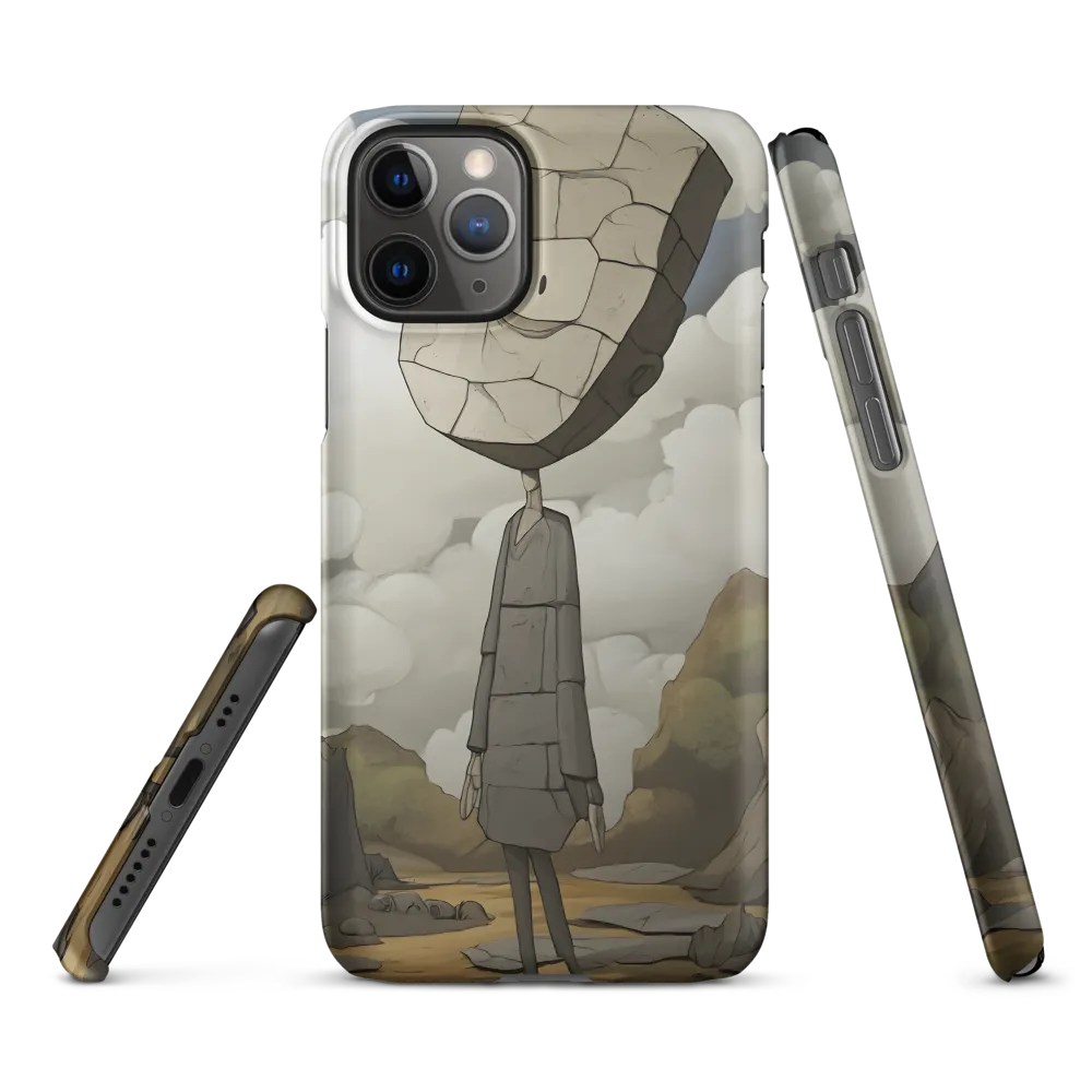 Whimsical Stone Figure in a Rocky Landscape | Phone Case |  11 Pro | Snap Case | Matte