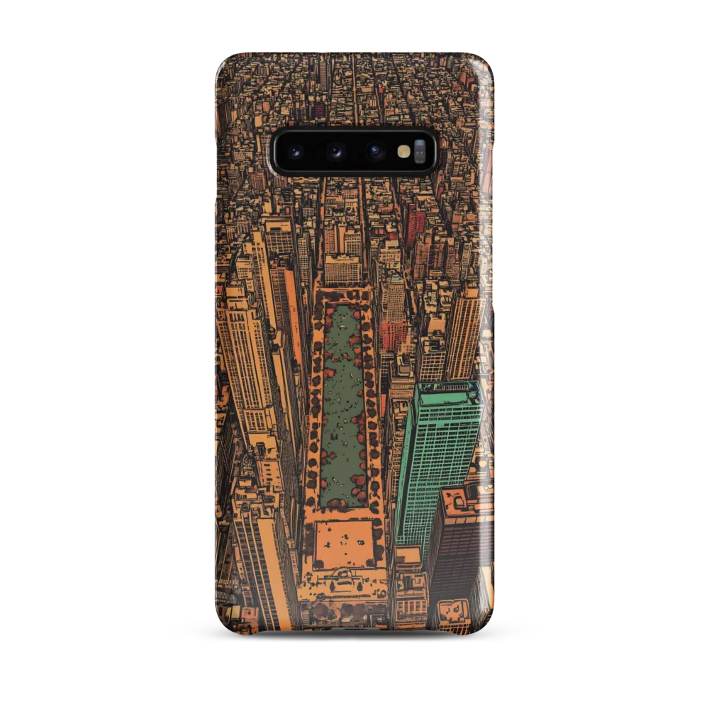 Urban Oasis: Aerial View of City Life | Phone Case |  S10 Plus | Snap Case | Glossy