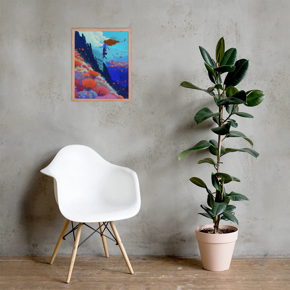 Whispers of Freedom | Poster with Red oak Frame | 16″×20″
