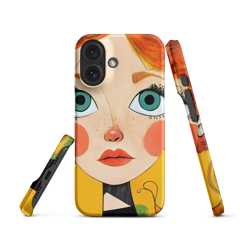 Whimsical Portrait of a Girl | Phone Case |  16 | Snap Case | Matte