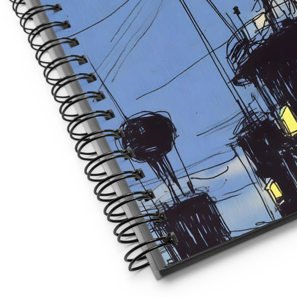 Mechanical Giants Beneath the Sky | Spiral Notebook