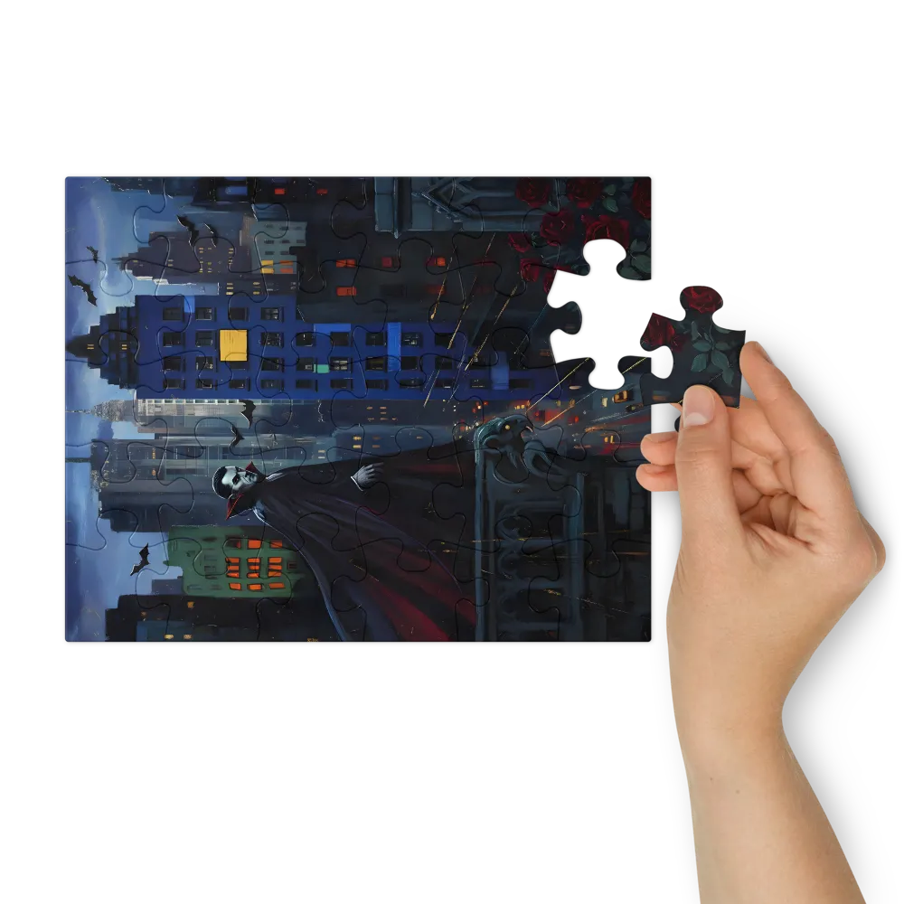 Rooftop Vampire 
 Jigsaw Puzzle in Tin Box