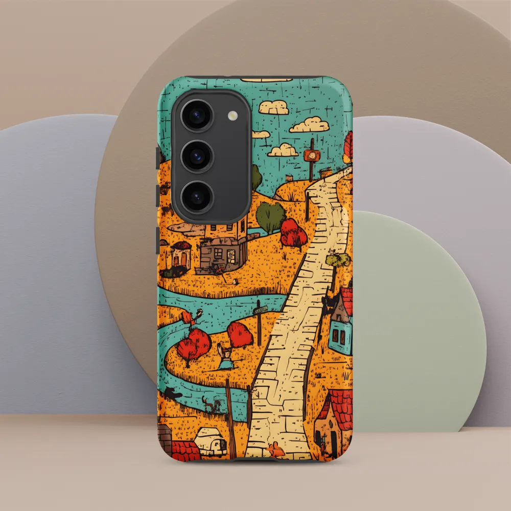 Whimsical Village Landscape