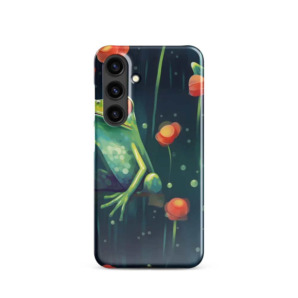 Playful Frogs in a Lush Pond