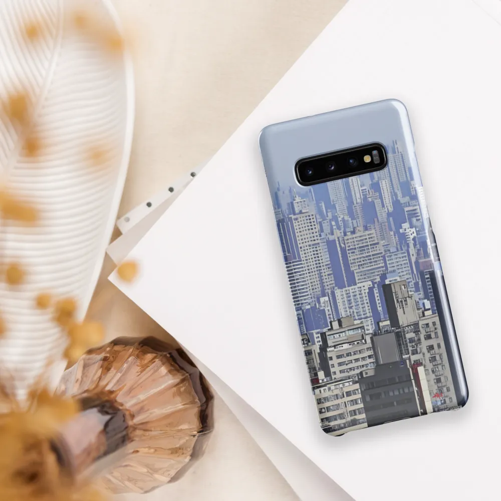 Urban Symphony: A Cityscape in Blues and Grays | Phone Case |  S10 Plus | Snap Case | Glossy