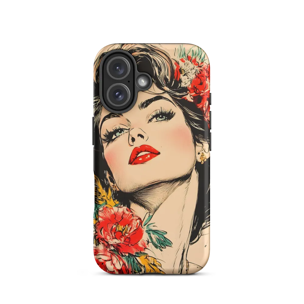 Radiance in Red: A Portrait of Elegance | Phone Case