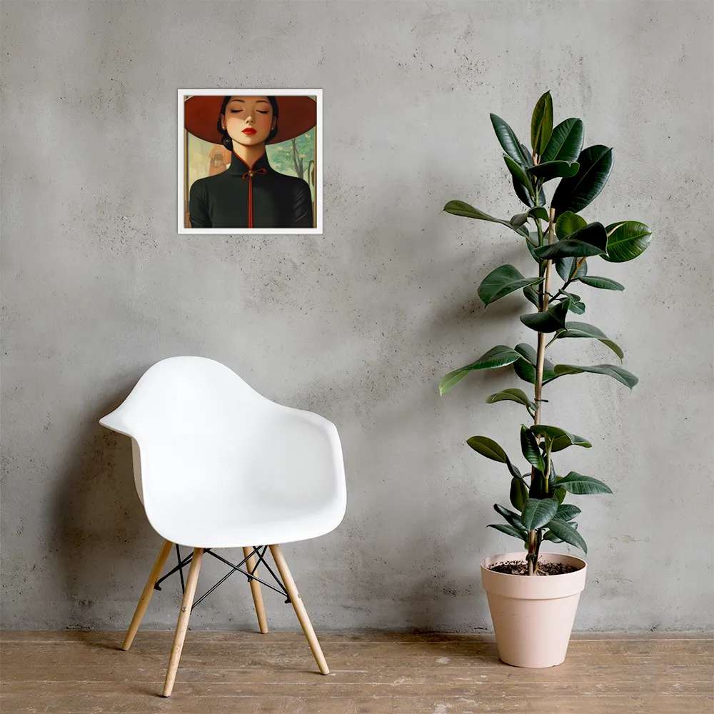Elegance in Tranquility | Poster with White Frame | 16″×16″