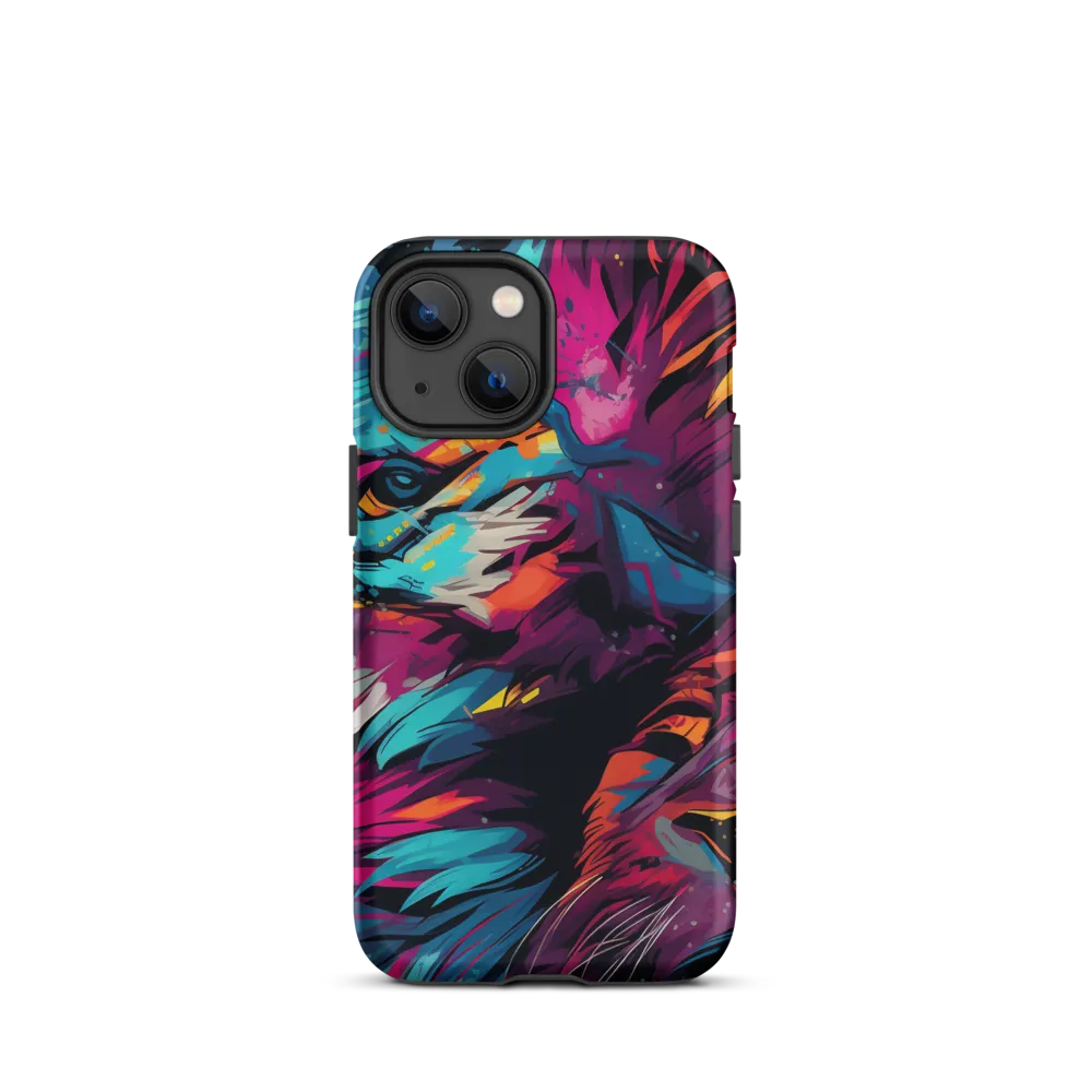 Vivid Majesty: The Modern Lion | Phone Case |  13 mini | Tough Case | Matte