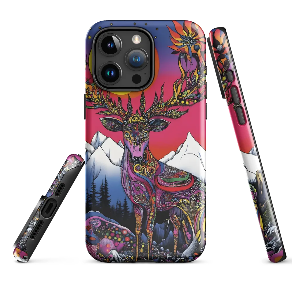 Mystical Majesty of the Psychedelic Deer | Phone Case |  15 Pro Max | Tough Case | Glossy