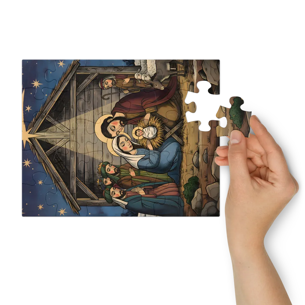 Holy Night — Nativity Scene 
 Jigsaw Puzzle in Tin Box