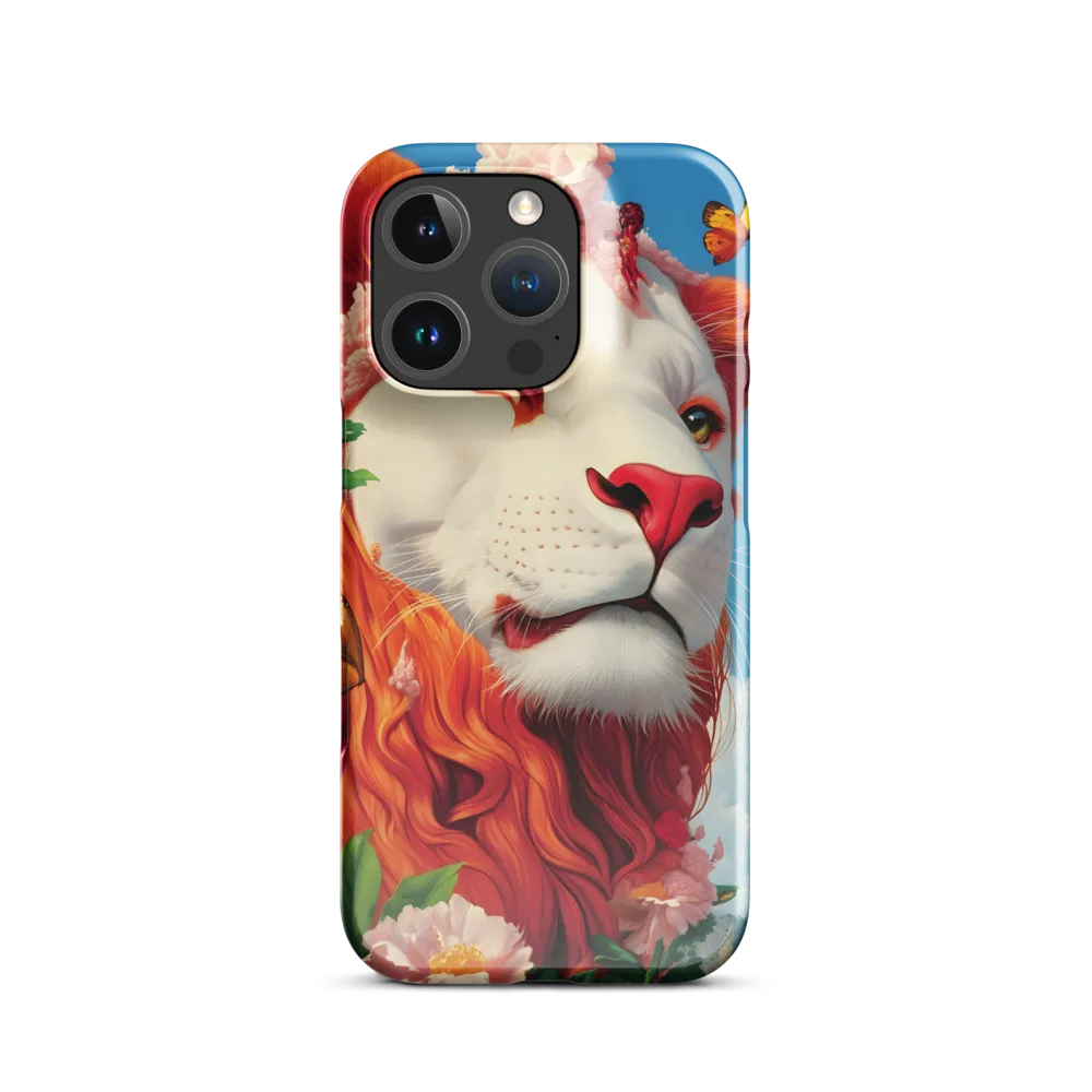 Majestic Lion Amidst Floral Splendor