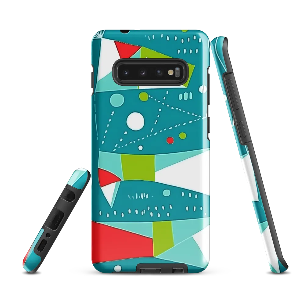 Dynamic Geometric Harmony | Phone Case |  S10 Plus | Tough Case | Glossy