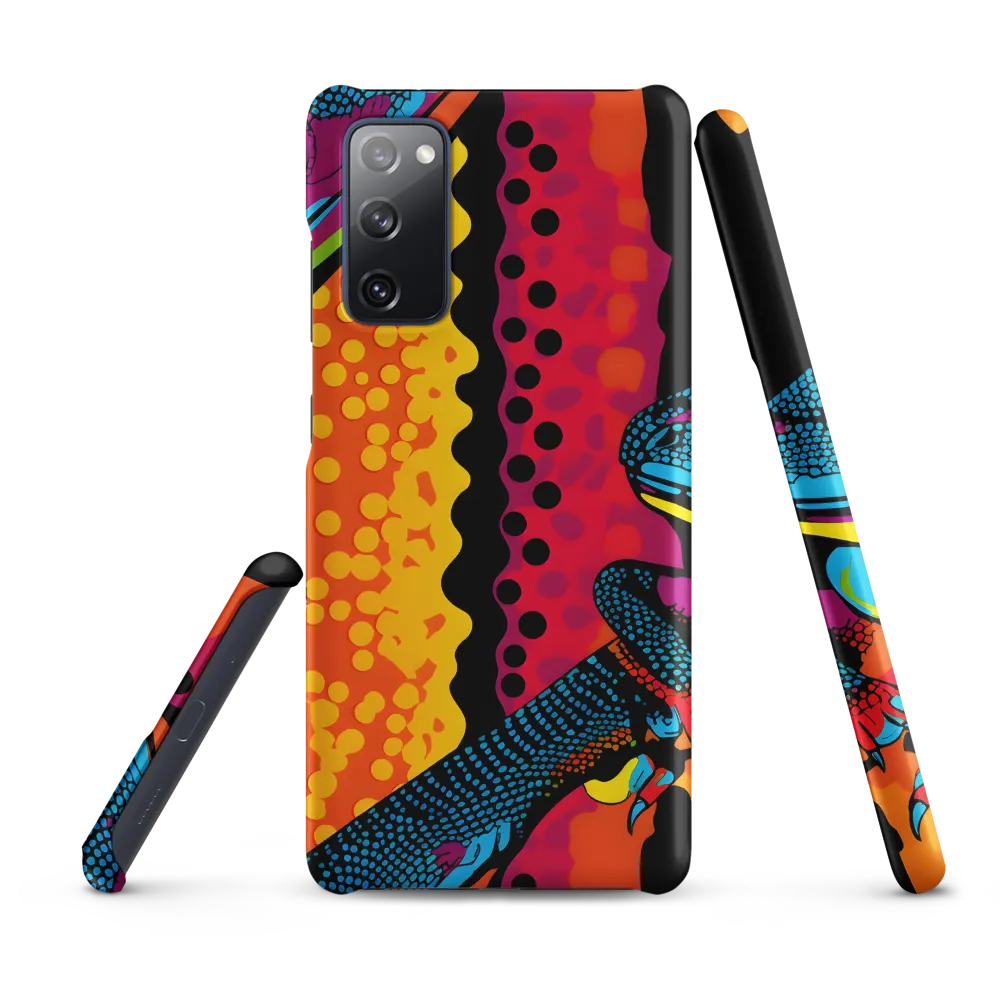 Colorful Encounters: The Playful Geckos | Phone Case |  S20 FE | Snap Case | Matte
