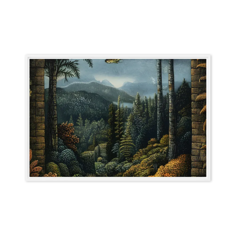 Whispers of the Enchanted Forest | Canvas with White Frame | 24″×36″
