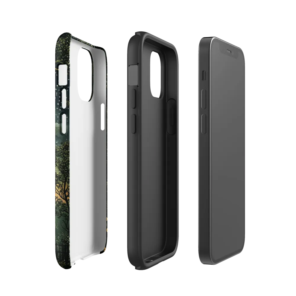 Mystical Nightscape Under the Full Moon | Phone Case |  12 mini | Tough Case | Glossy
