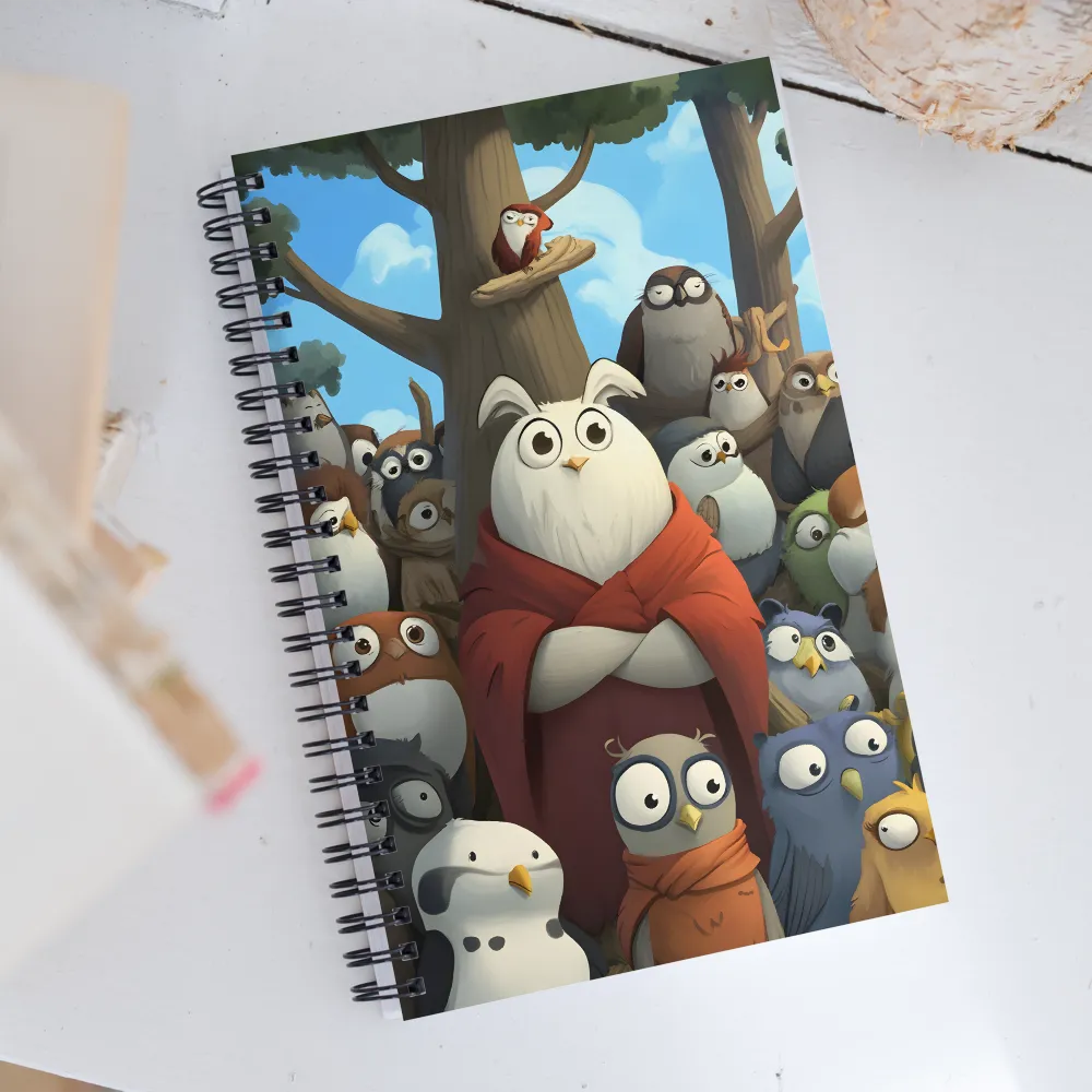 The Gathering of Owls | Spiral Notebook