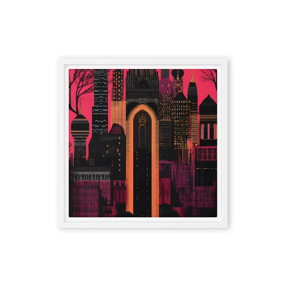 Urban Reverie | Canvas with White Frame | 12″×12″