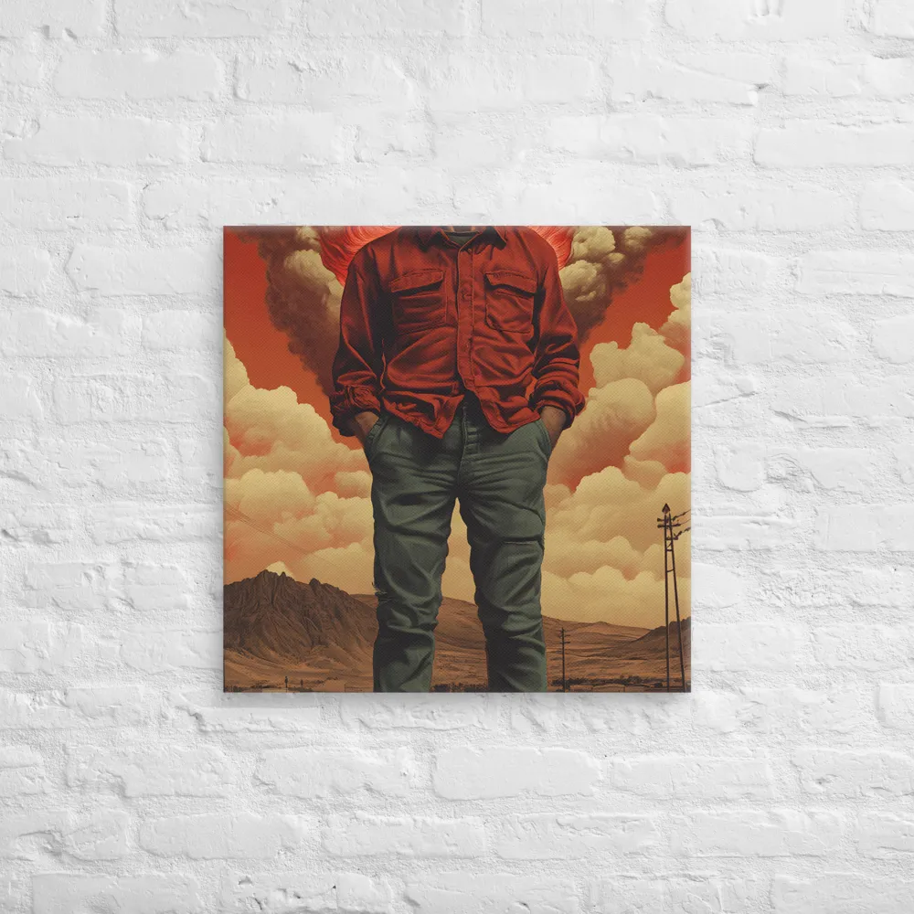 Defiant Spirit in a Surreal Landscape | Canvas | 24″×24″