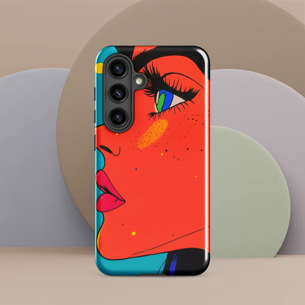 Vibrant Feminine Profile in Pop Art