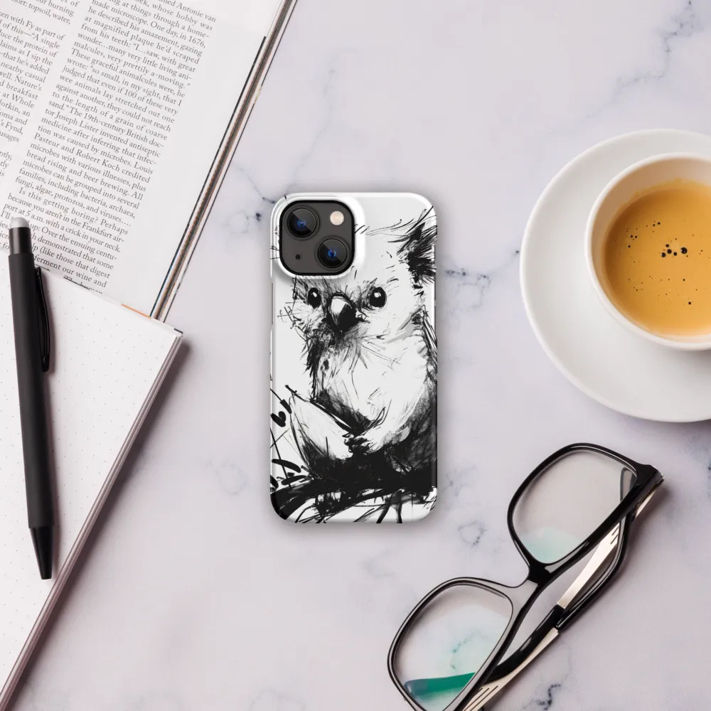 Whimsical Koala in Ink | Phone Case |  13 Mini | Snap Case | Matte